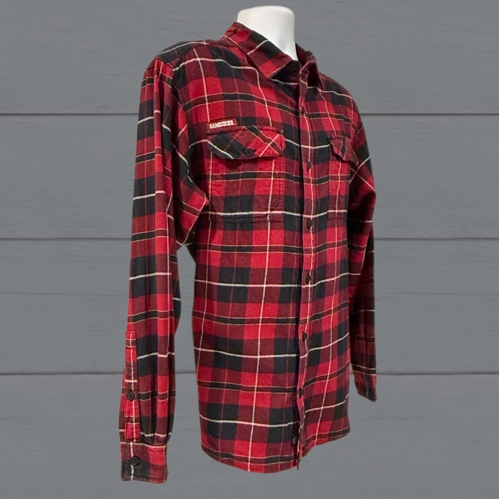 Columbia Gamecocks Red Plaid Flannel Shirt | Omni-Wick | Men’s Size - Large - Picture 6 of 13
